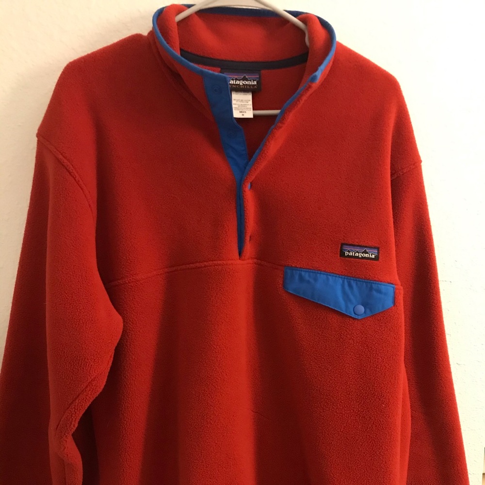 Men’s Medium Synchilla PATAGONIA- Red and Blue